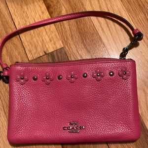 Pink Coach wristlet